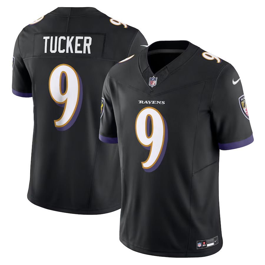 Men Baltimore Ravens #9 Justin Tucker Nike Black Vapor F.U.S.E. Limited NFL Jersey->baltimore ravens->NFL Jersey
